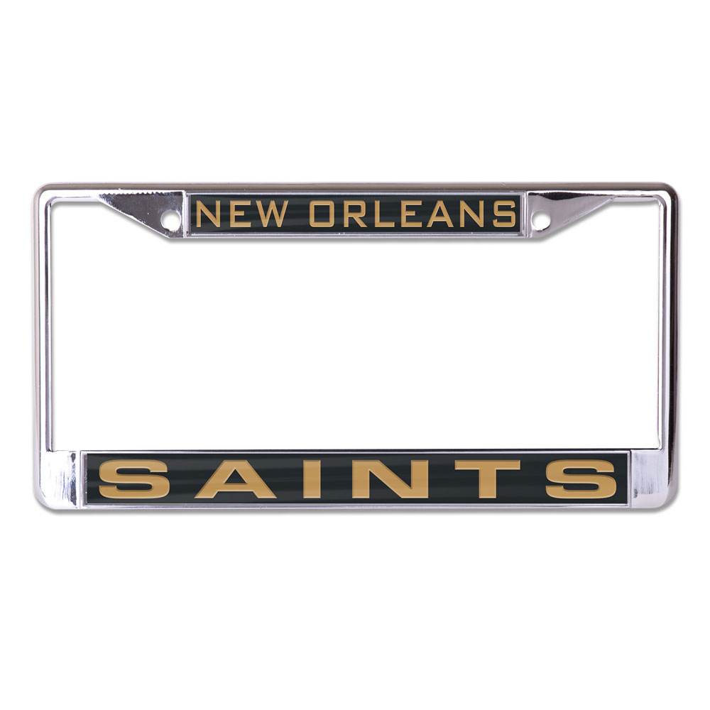 New Orleans Saints Inlaid License Plate Frame Chrome - ToylandEU