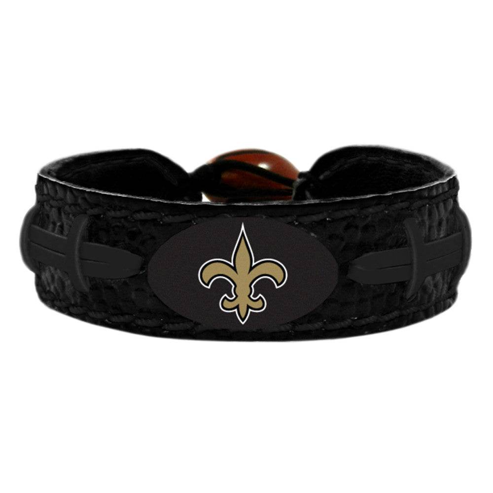 New Orleans Saints Leather Bracelet With Ceramic Bead - ToylandEU