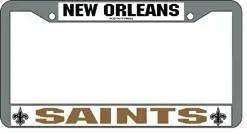 New Orleans Saints License Plate Frame Chrome - ToylandEU