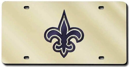 New Orleans Saints License Plate Laser Cut Gold -  ToylandEU™