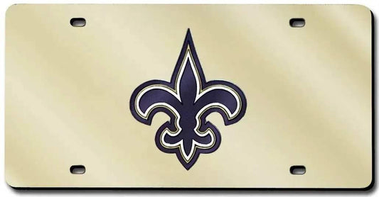  New Orleans Saints License Plate Laser Cut Gold -  ToylandEU™