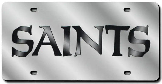  New Orleans Saints License Plate Laser Cut Silver -  ToylandEU™
