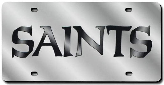  New Orleans Saints License Plate Laser Cut Silver -  ToylandEU™