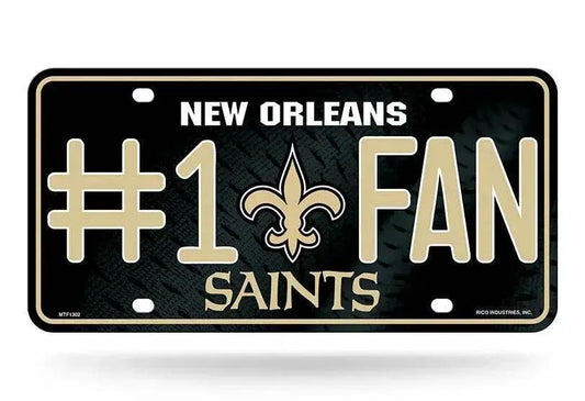  New Orleans Saints License Plate No 1 Fan Aluminum Official -  ToylandEU™