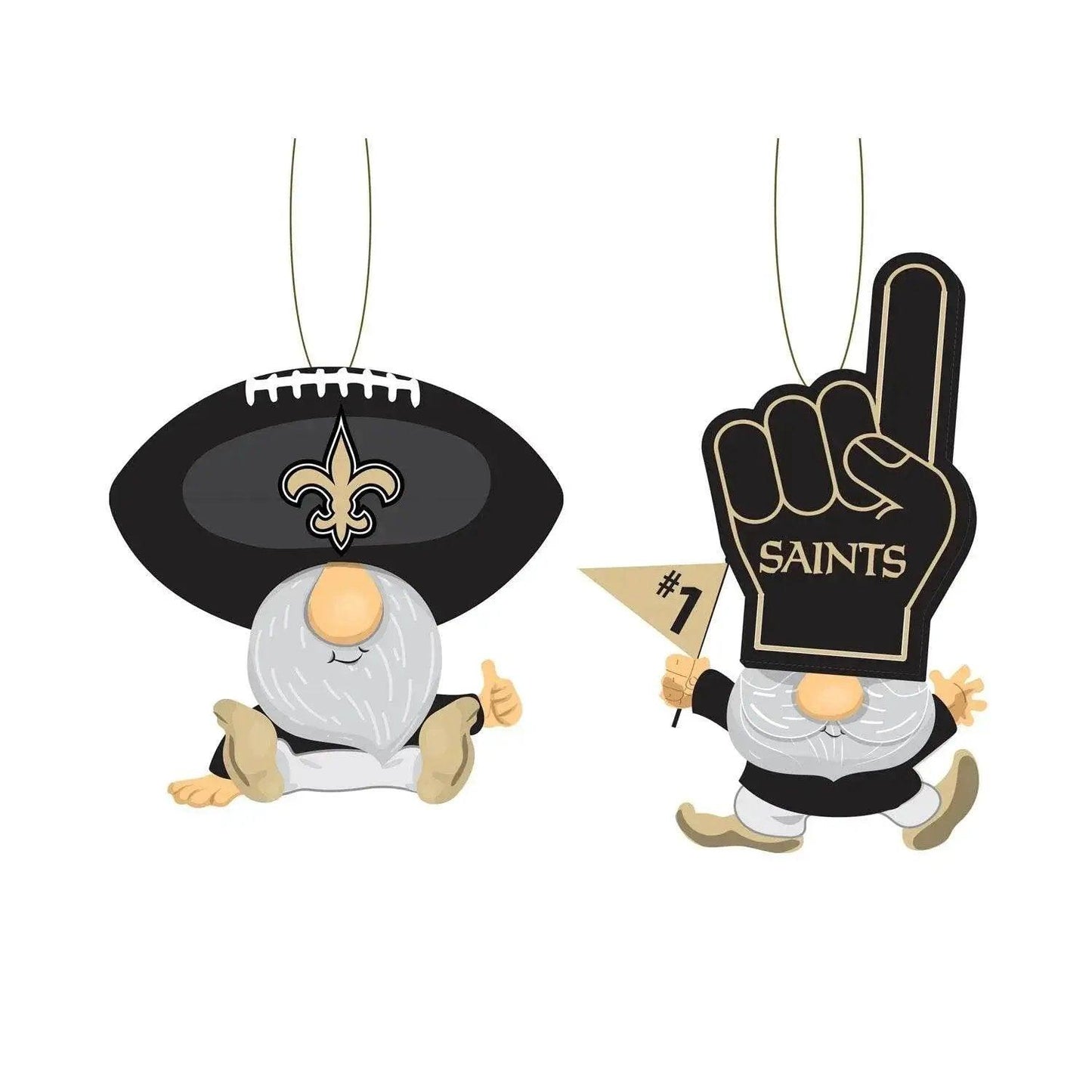  New Orleans Saints Ornament Gnome Fans Set of 2 Figurines -  ToylandEU™