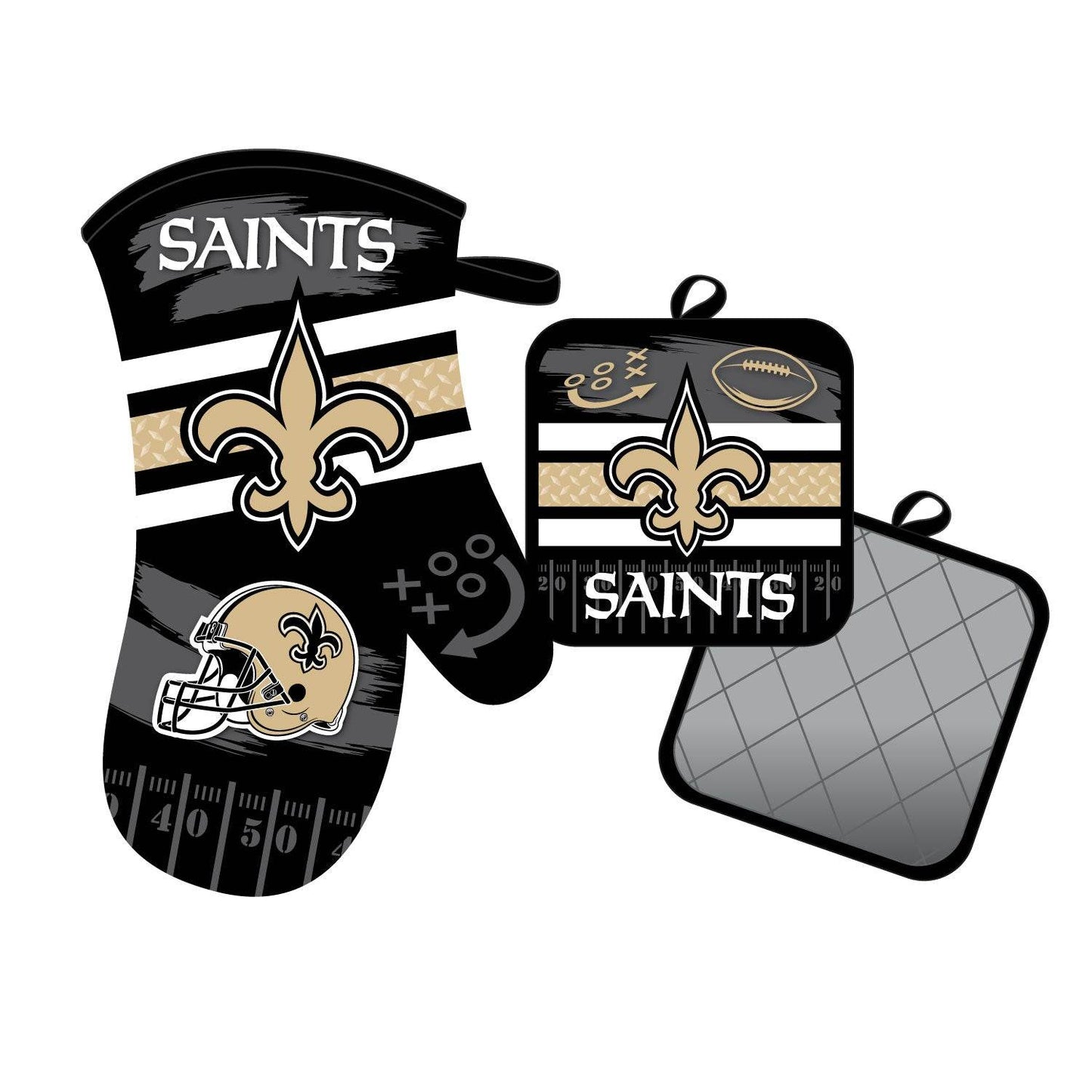 New Orleans Saints Oven Mitt and Pot Holder Set Bundle - ToylandEU