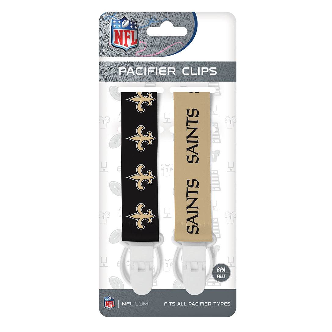 New Orleans Saints Pacifier Clips 2 Pack for Babies - ToylandEU