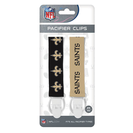 New Orleans Saints Pacifier Clips 2 Pack for Babies - ToylandEU