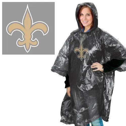  New Orleans Saints Rain Poncho Lightweight One Size Fits -  ToylandEU™