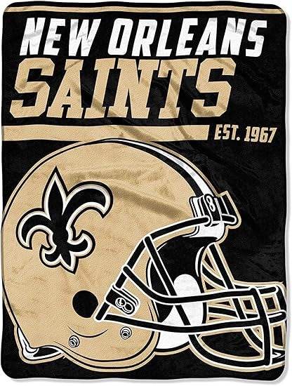 New Orleans Saints Raschel Blanket 46x60 40 Yard Dash - ToylandEU
