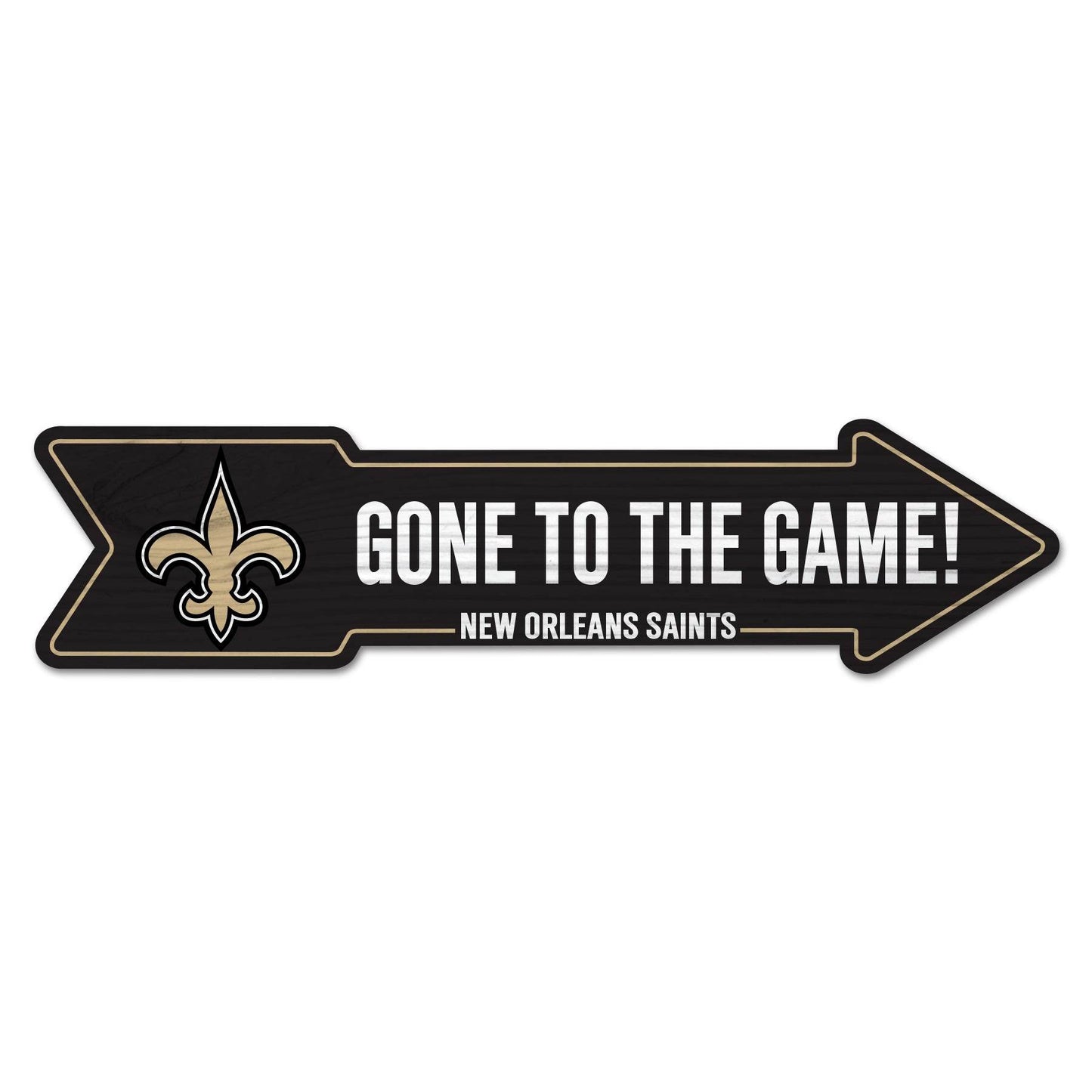 New Orleans Saints Sign 6x24 Inch Wood Arrow For Fans - ToylandEU