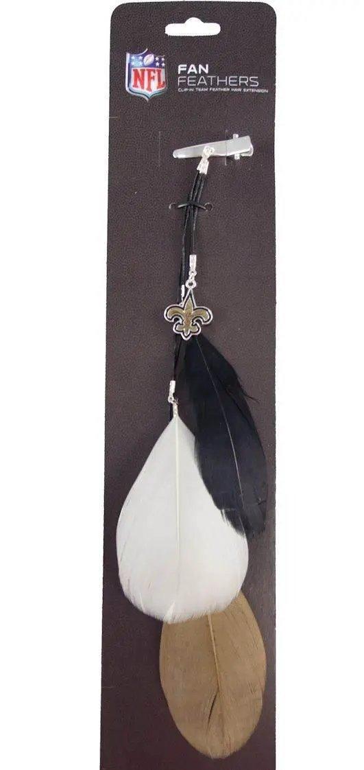  New Orleans Saints Team Color Feather Hair Clip Pewter Logo -  ToylandEU™