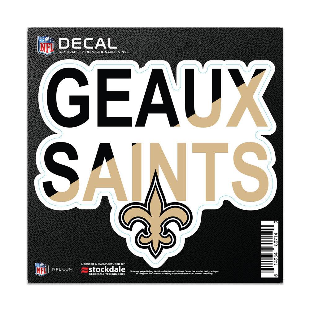 New Orleans Saints Vinyl Decal 6x6 All Surface Slogan - ToylandEU