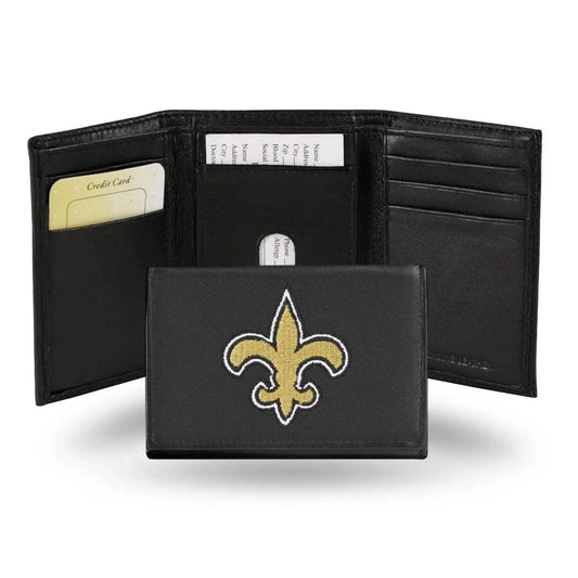  New Orleans Saints Wallet Trifold Leather Embroidered -  ToylandEU™