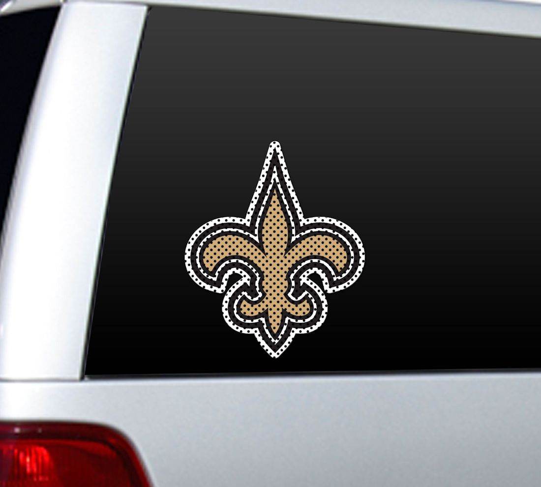 New Orleans Saints Window Film 12 Inch Die Cut Car Window - ToylandEU