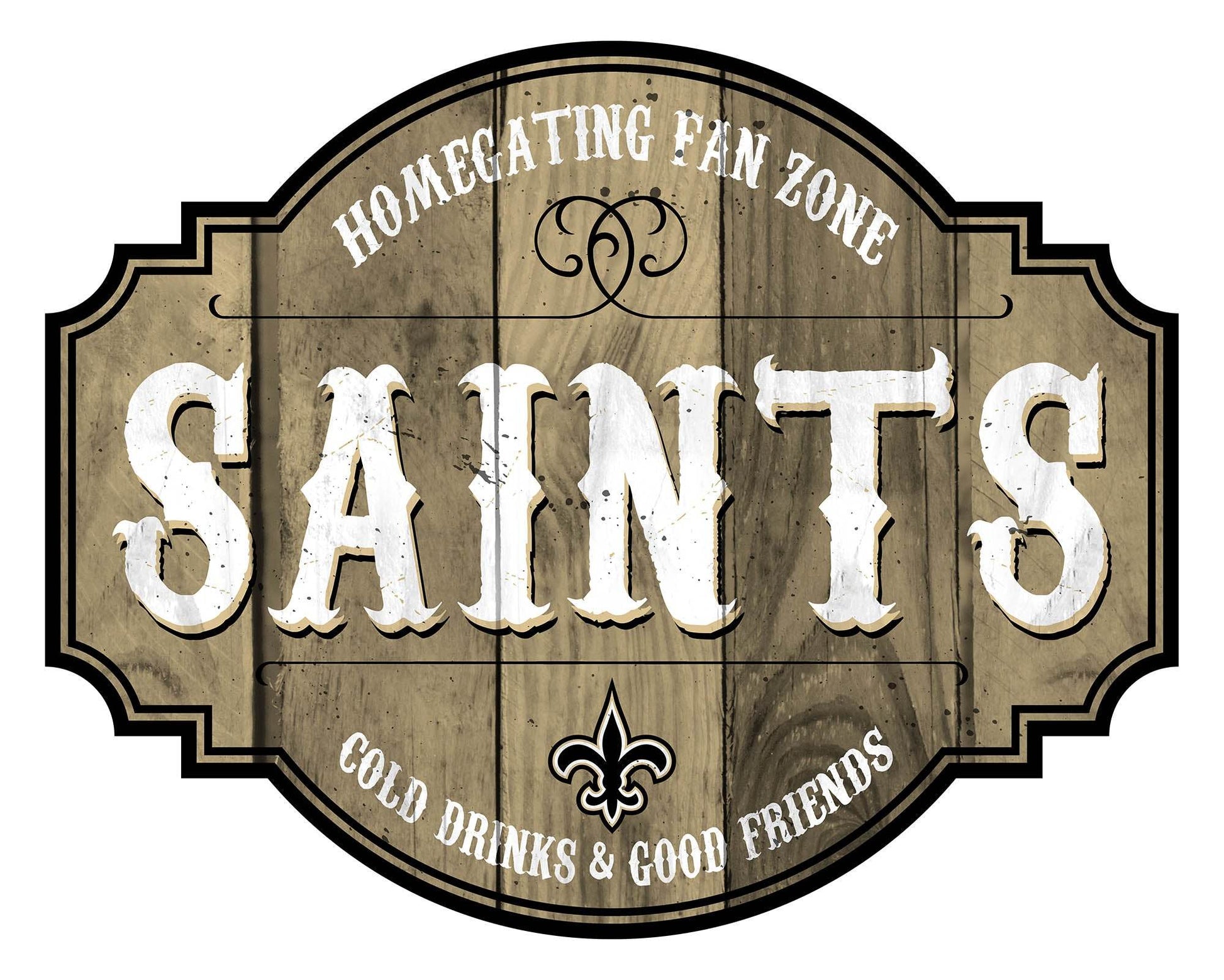 New Orleans Saints Wood Sign 12 Inch Homegating Tavern - ToylandEU
