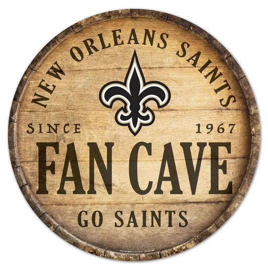  New Orleans Saints Wood Sign 14 Inch Round Barrel Top Decor -  ToylandEU™