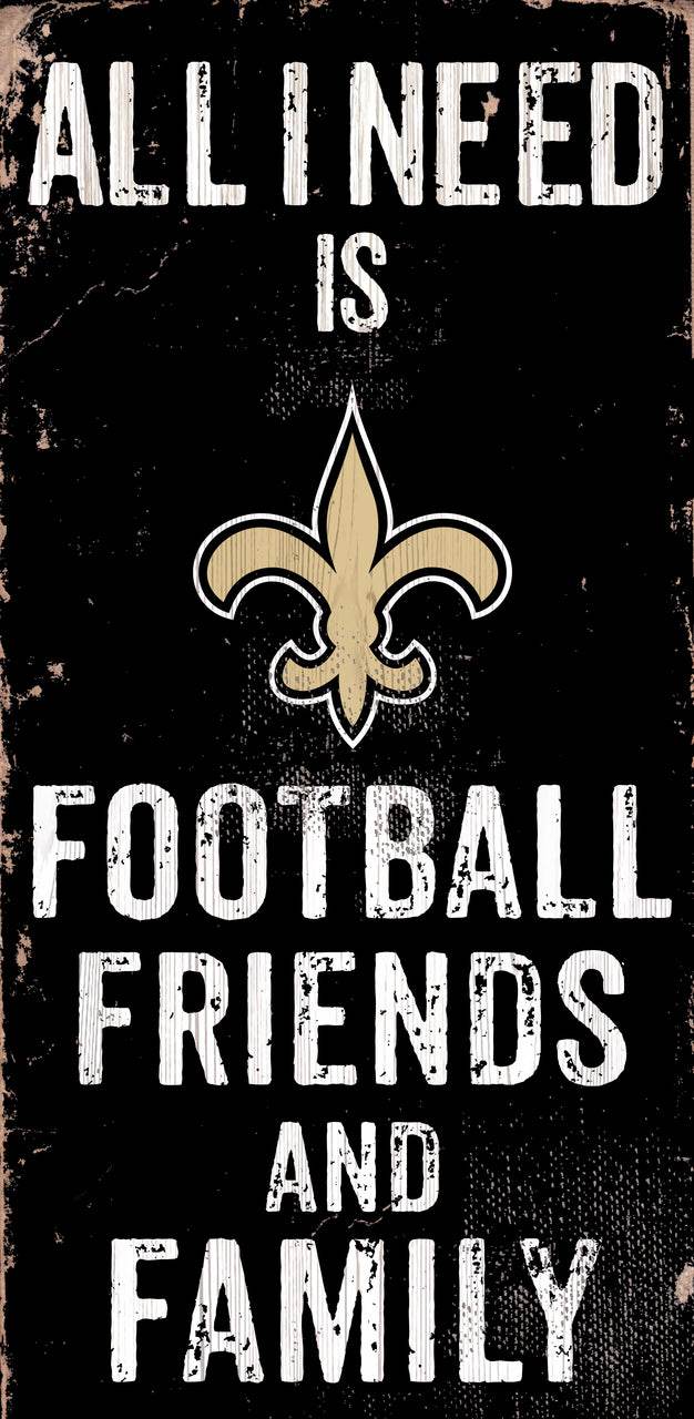 New Orleans Saints Wood Sign 6x12 Friends and Family Design - ToylandEU