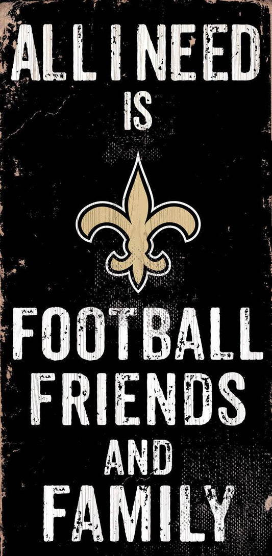 New Orleans Saints Wood Sign 6x12 Friends and Family Design - ToylandEU