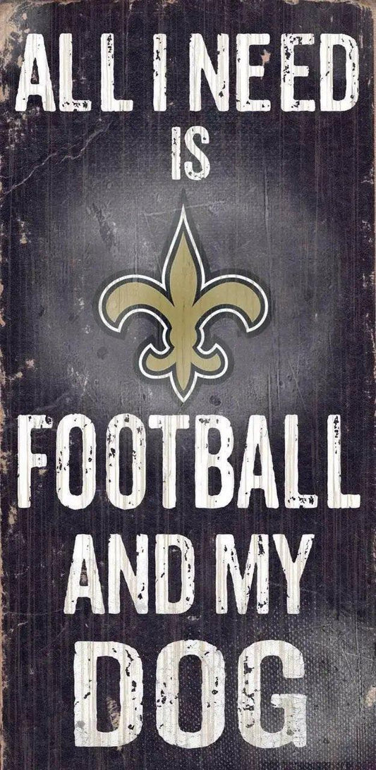  New Orleans Saints Wood Sign Football And Dog 6x12 Inch -  ToylandEU™