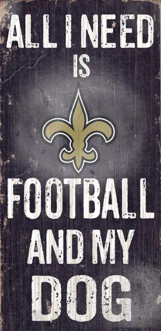 New Orleans Saints Wood Sign Football And Dog 6x12 Inch -  ToylandEU™