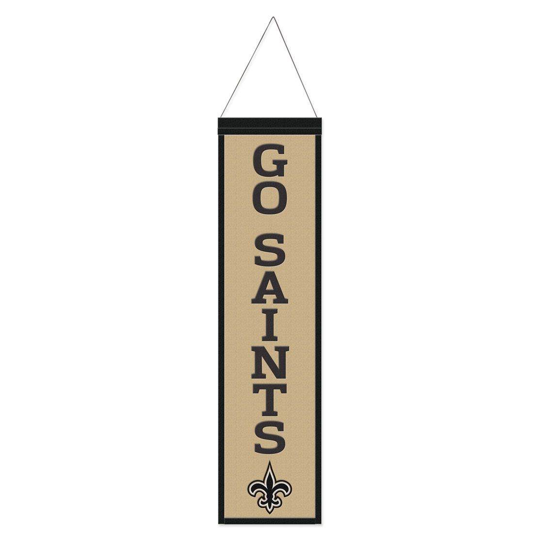 New Orleans Saints Wool Banner 8x32 Heritage Slogan - ToylandEU