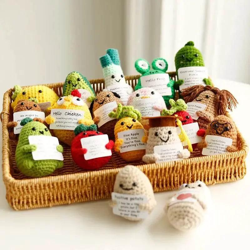  New Positive Potato Crochet Doll Handmade Room Decor Gift -  ToylandEU™