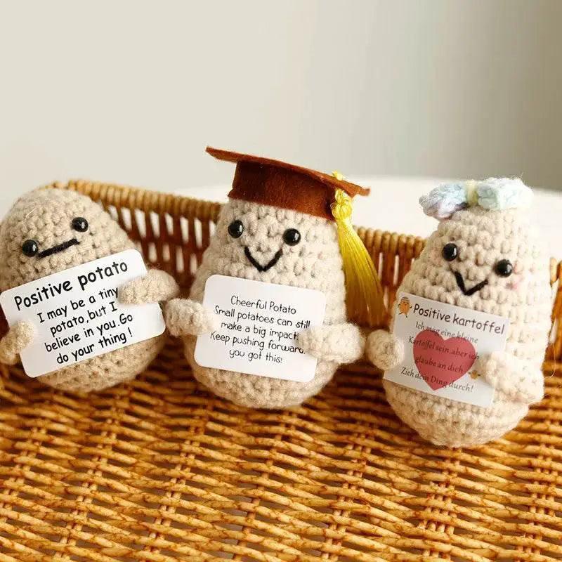  New Positive Potato Crochet Doll Handmade Room Decor Gift -  ToylandEU™