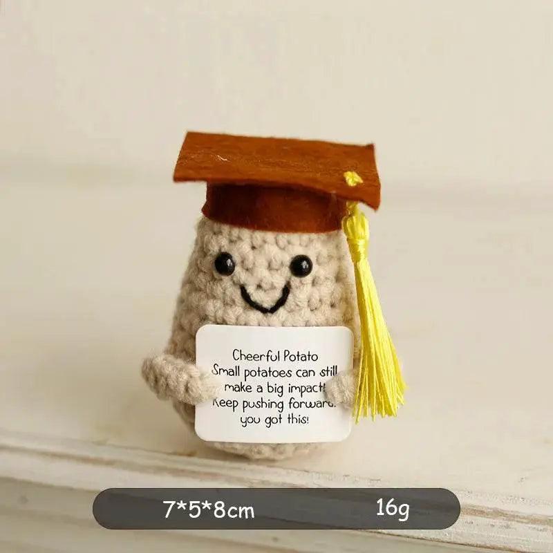  New Positive Potato Crochet Doll Handmade Room Decor Gift -  ToylandEU™