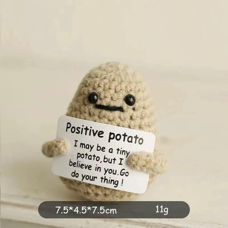  New Positive Potato Crochet Doll Handmade Room Decor Gift -  ToylandEU™
