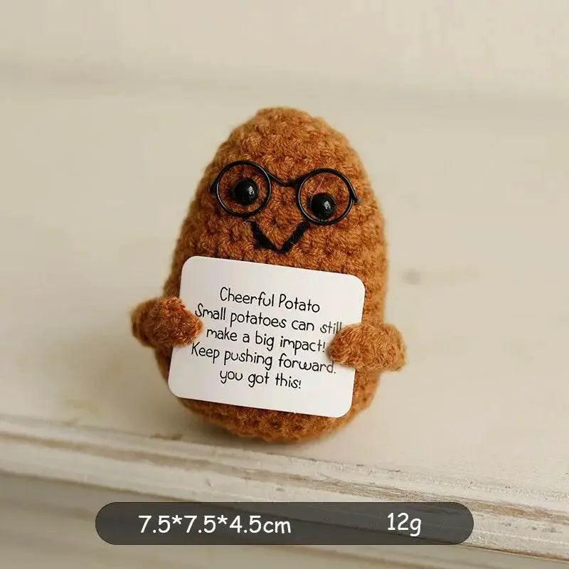  New Positive Potato Crochet Doll Handmade Room Decor Gift -  ToylandEU™