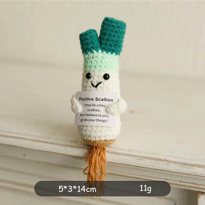 New Positive Potato Crochet Doll Handmade Room Decor Gift - ToylandEU