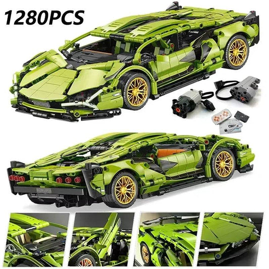 New Premium Building Block Car 1280 Piece Tech Set For Kids - ToylandEU