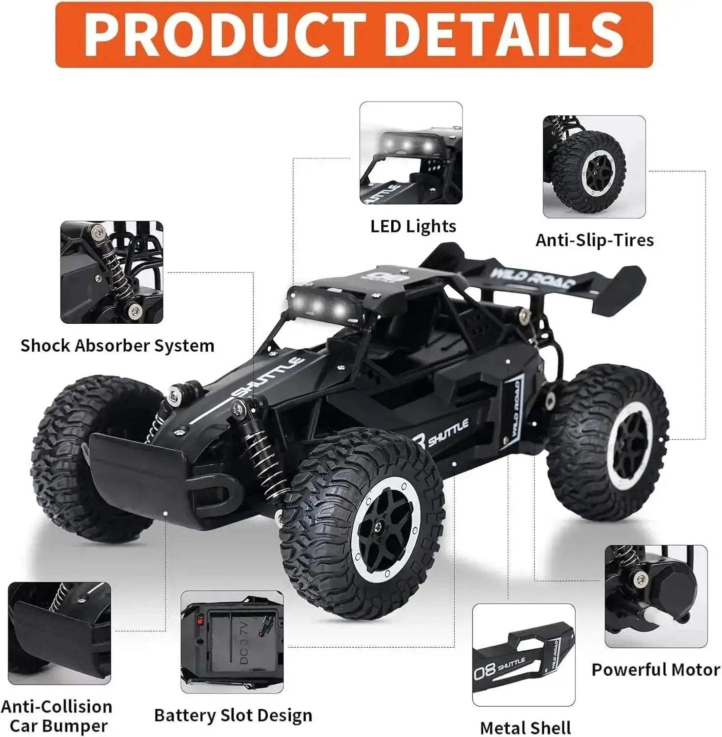 New Remote Control Car Four Channel Off Road Buggy For Boys - ToylandEU