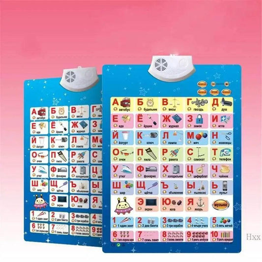 New Russian Music Alphabet Talking Poster Russia Kids Education Toys Electronic ABC Phonetic Chart Baby Toy -  ToylandEU™