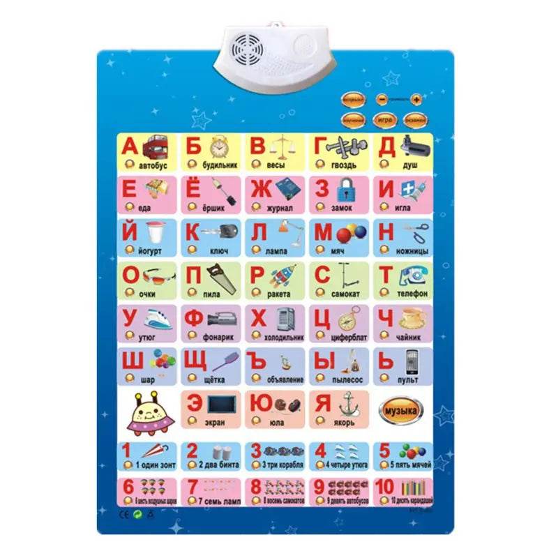 New Russian Music Alphabet Talking Poster Russia Kids Education Toys Electronic ABC Phonetic Chart Baby Toy - ToylandEU