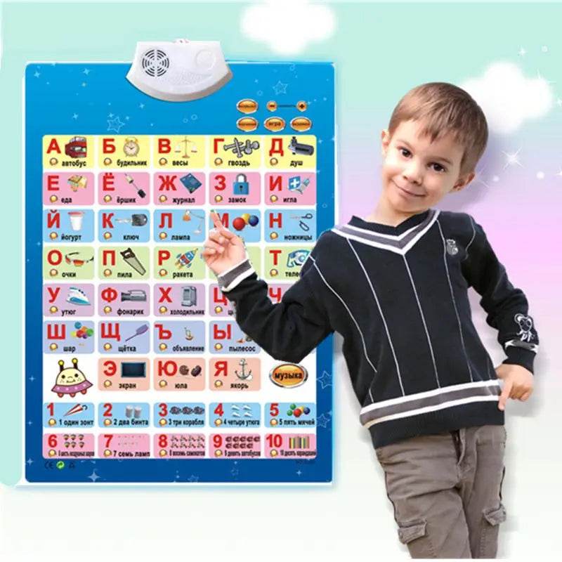 New Russian Music Alphabet Talking Poster Russia Kids Education Toys Electronic ABC Phonetic Chart Baby Toy - ToylandEU