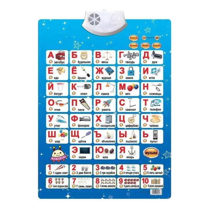 New Russian Music Alphabet Talking Poster for Kids Educational Toys Phonetic Chart Baby Toy - ToylandEU