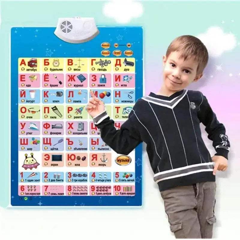 New Russian Music Alphabet Talking Poster for Kids Educational Toys Phonetic Chart Baby Toy - ToylandEU