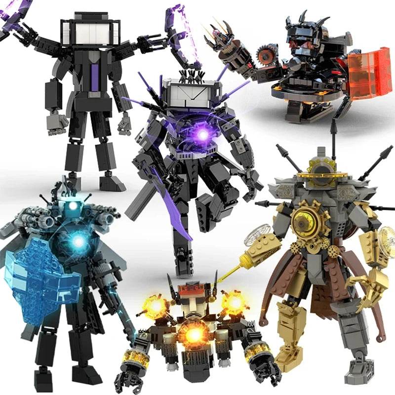 New Skibidi Toileted Giant Titan TVman Upgrade Speakerman Building Blocks Animation Figure Model Toys for Kids Ideas Gifts Christmas - ToylandEU