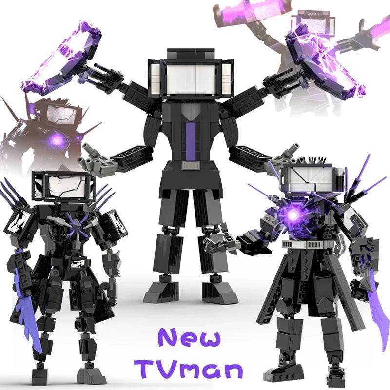 New Skibidi Toileted Giant Titan TVman Upgrade Speakerman Building Blocks Animation Figure Model Toys for Kids Ideas Gifts Christmas - ToylandEU