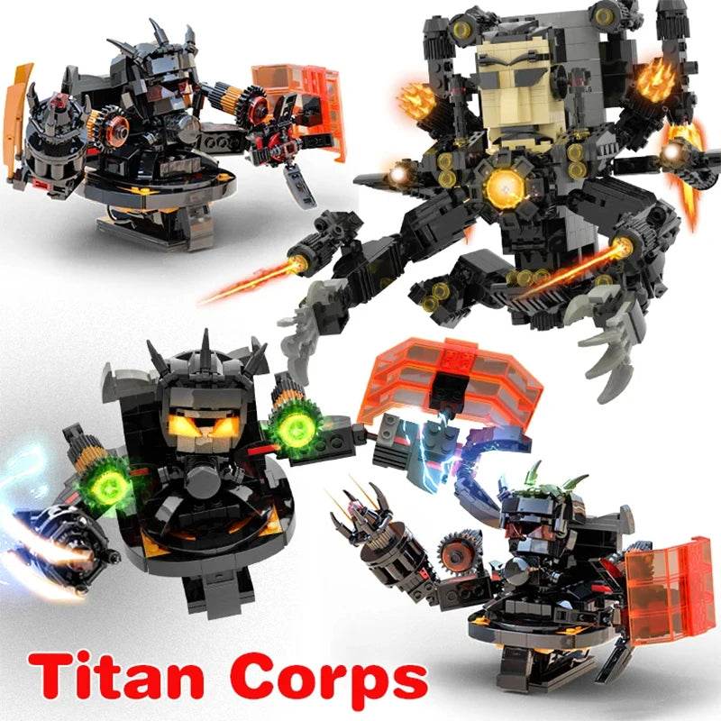 New Skibidi Toileted Giant Titan TVman Upgrade Speakerman Building Blocks Animation Figure Model Toys for Kids Ideas Gifts Christmas - ToylandEU