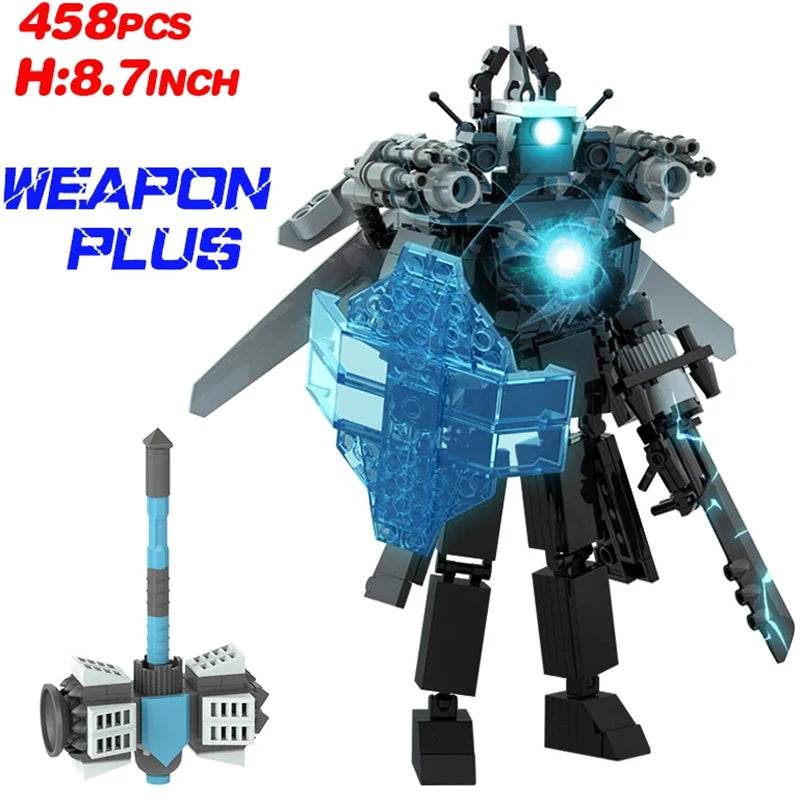 New Skibidi Toileted Giant Titan TVman Upgrade Speakerman Building Blocks Animation Figure Model Toys for Kids Ideas Gifts Christmas - ToylandEU