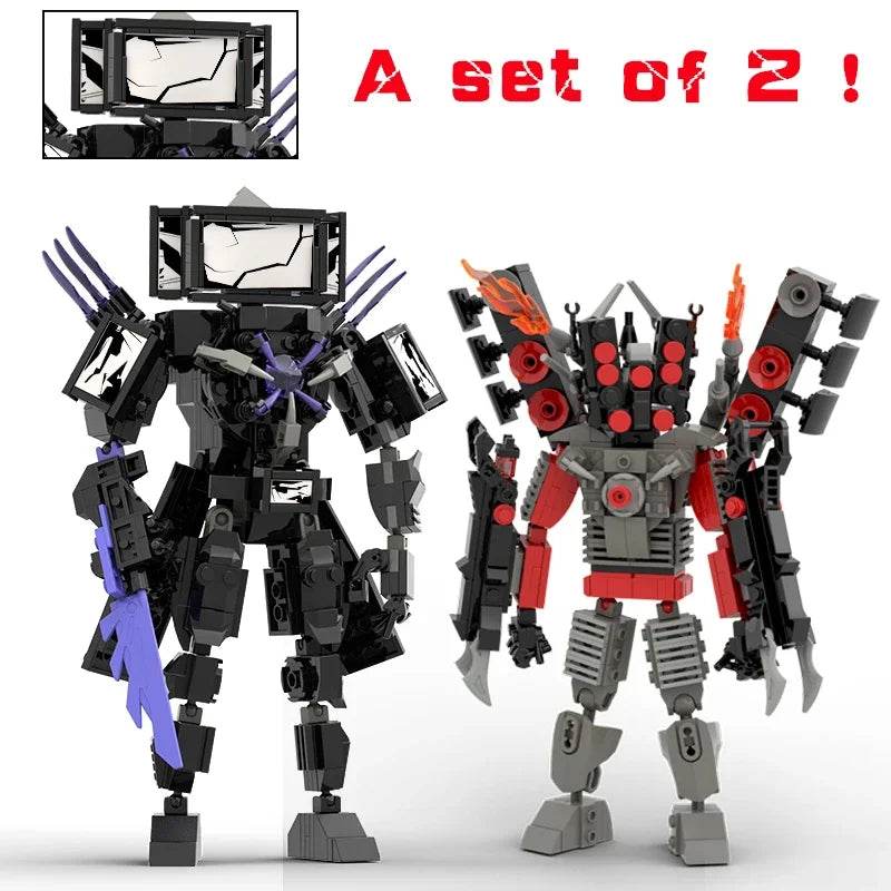 New Skibidi Toileted Giant Titan TVman Upgrade Speakerman Building Blocks Animation Figure Model Toys for Kids Ideas Gifts Christmas - ToylandEU