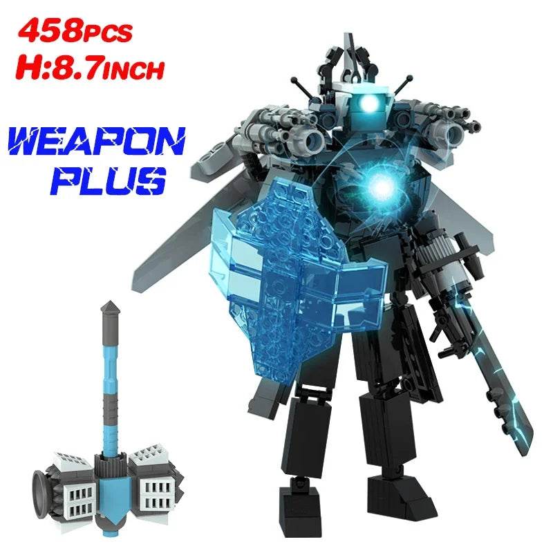 New Skibidi Toileted Giant Titan TVman Upgrade Speakerman Building Blocks Animation Figure Model Toys for Kids Ideas Gifts Christmas - ToylandEU