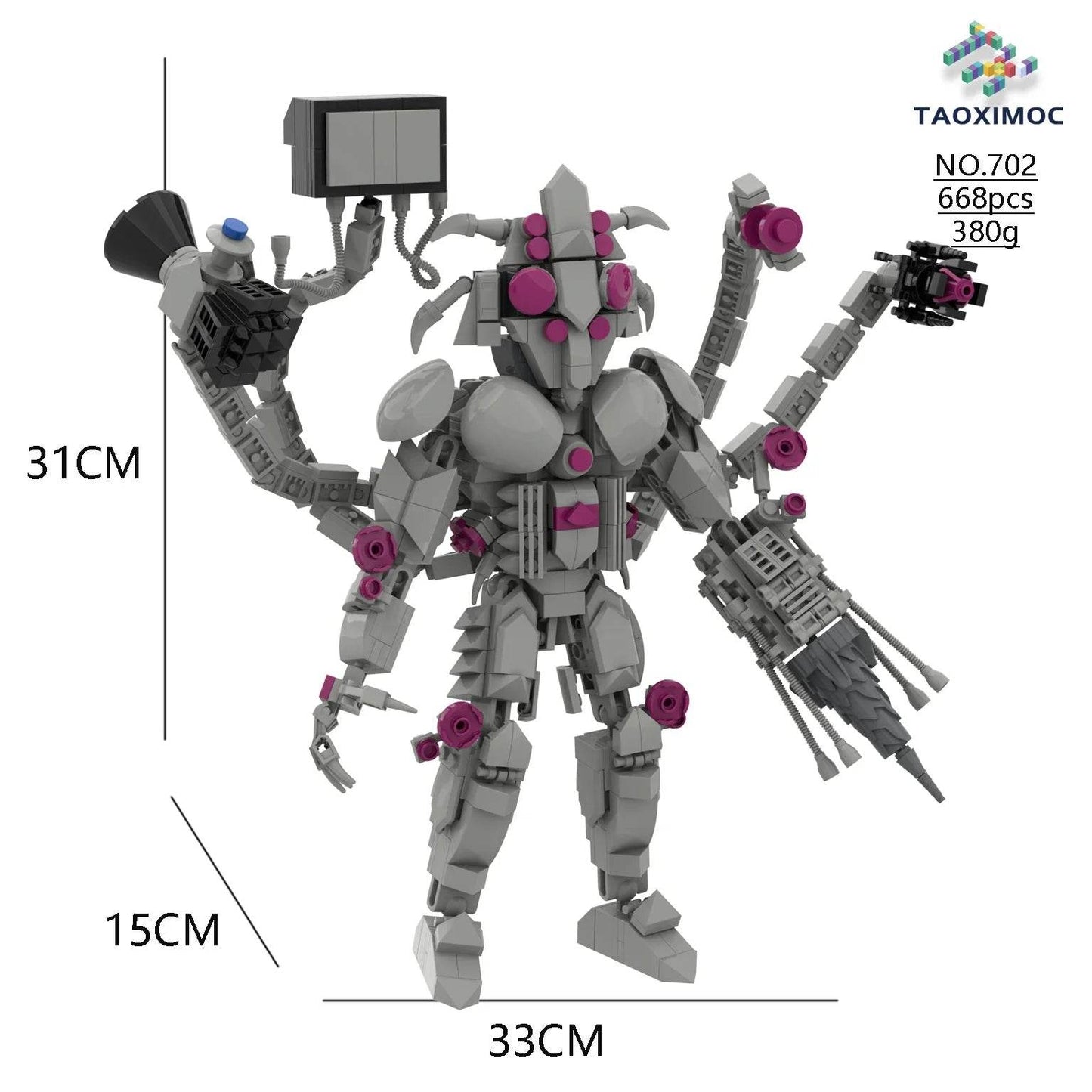 New Skibidi Toileted Giant Titan TVman Upgrade Speakerman Building Blocks Animation Figure Model Toys for Kids Ideas Gifts Christmas - ToylandEU