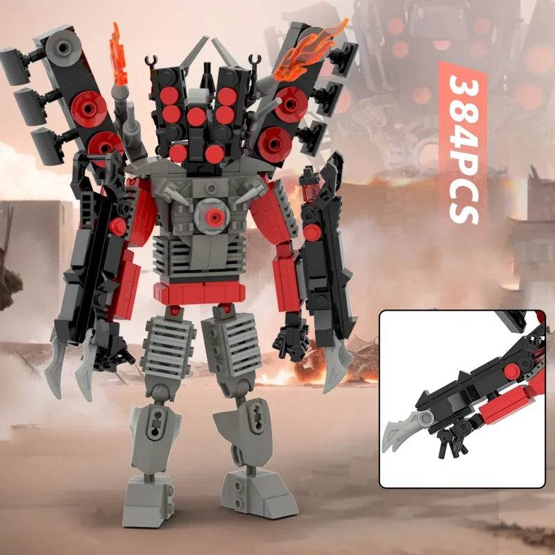 New Skibidi Toileted Giant Titan TVman Upgrade Speakerman Building Blocks Animation Figure Model Toys for Kids Ideas Gifts Christmas - ToylandEU