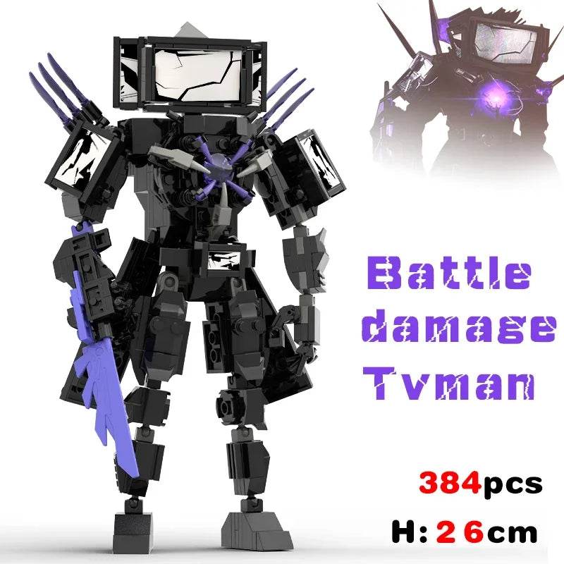 New Skibidi Toileted Giant Titan TVman Upgrade Speakerman Building Blocks Animation Figure Model Toys for Kids Ideas Gifts Christmas - ToylandEU