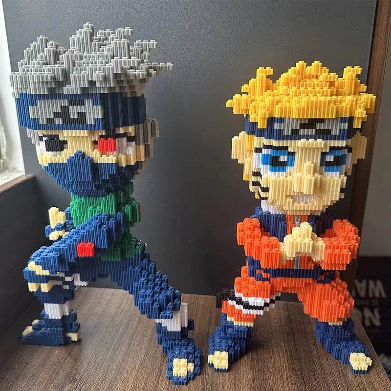 New Small Particle Assembled Building Blocks Adult High Difficulty Puzzle Card Kakashi Jiraiya Toy Gift - ToylandEU
