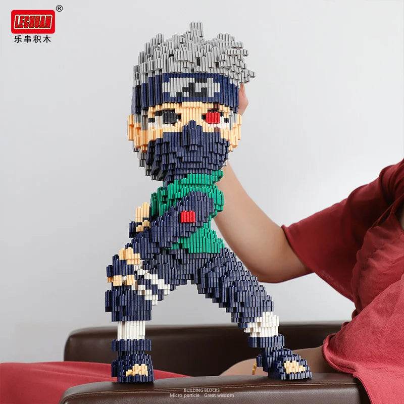 New Small Particle Assembled Building Blocks Adult High Difficulty Puzzle Card Kakashi Jiraiya Toy Gift - ToylandEU